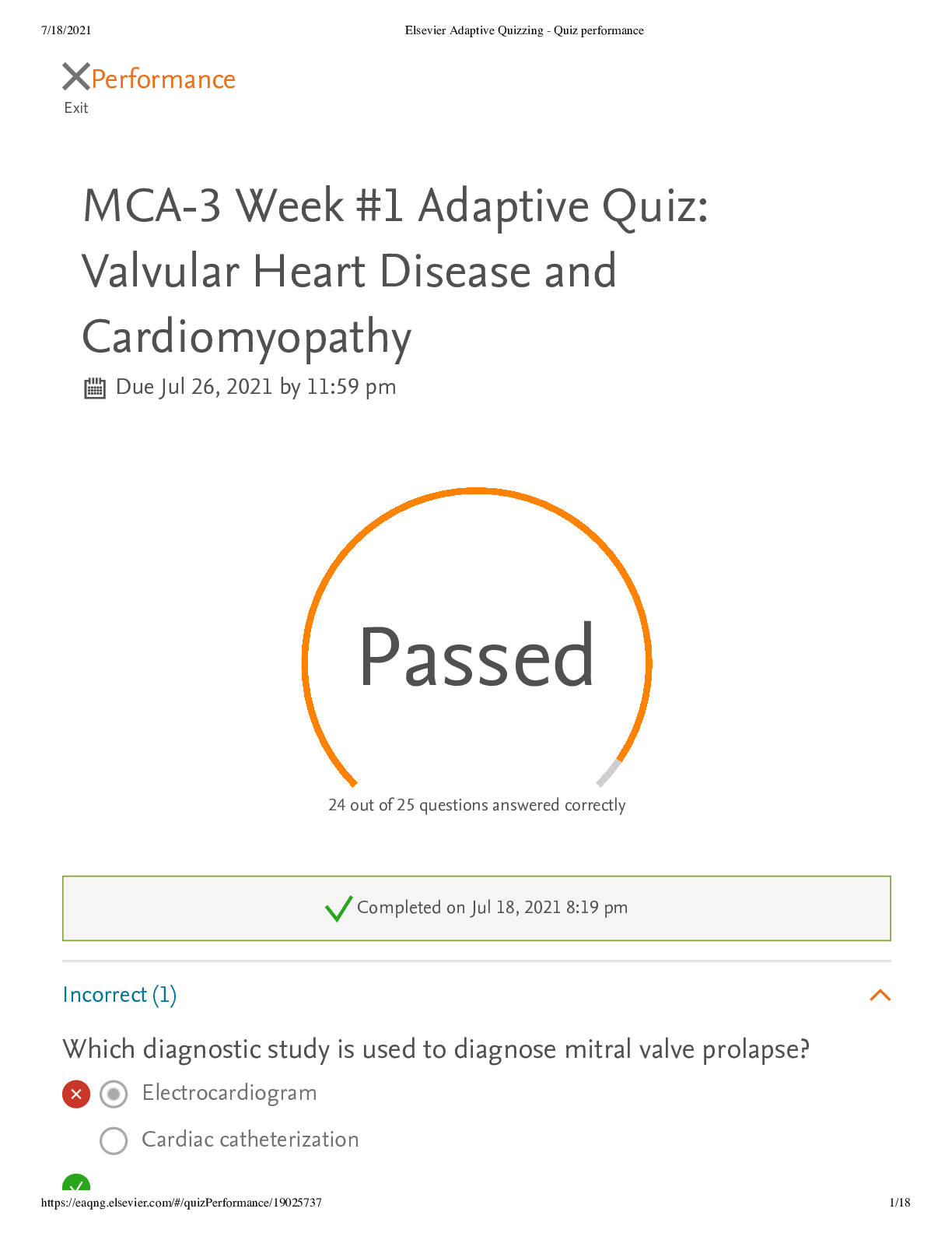 Preview image for HESI Elsevier Adaptive Quizzing Valvular Heart Disease and Cardiomyopathy
